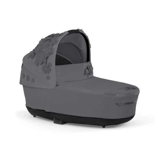CYBEX Priam 4.0 Lux Carry Cot Fashion Simply Flowers Collection - dark grey
