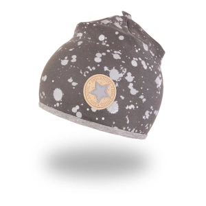 LITTLE ANGEL čepice podšitá Outlast® šedá skvrny/šedý melír vel. 6 | 54-57 cm