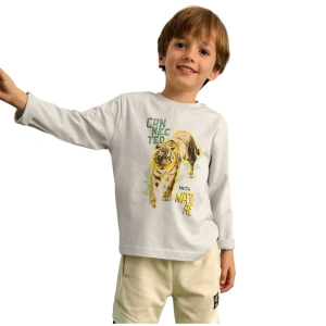 MAYORAL chlapecké tričko DR Tygr béžová