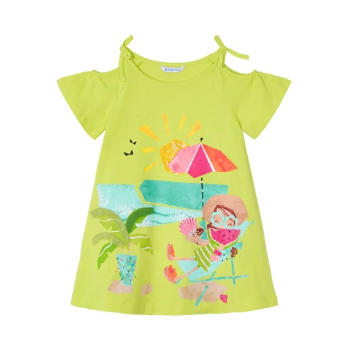 MAYORAL dívčí šaty pláž citrus