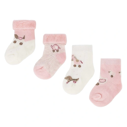 MAYORAL dětské ponožky 4 ks růžová