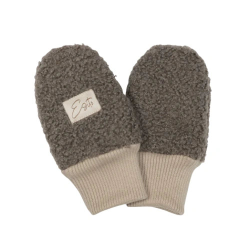 ESITO zimní bezpalcové rukavice Teddy fleece double brown hnědá