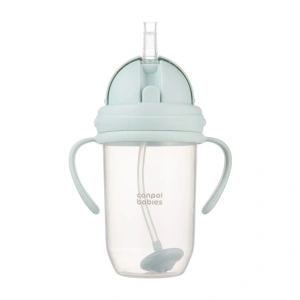 CANPOL BABIES nevylévací hrneček se slámkou a závažím 270ml (1)