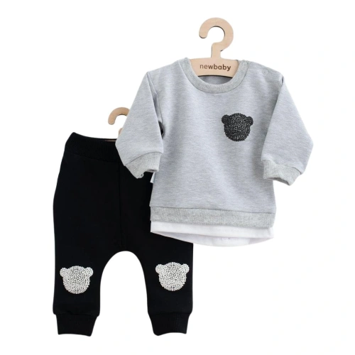 NEW BABY kojenecká souprava tričko a tepláčky Brave Bear ABS šedá