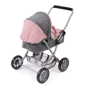 BAYER kočárek pro panenky Smarty 55515 Melange Grey Pink (2)