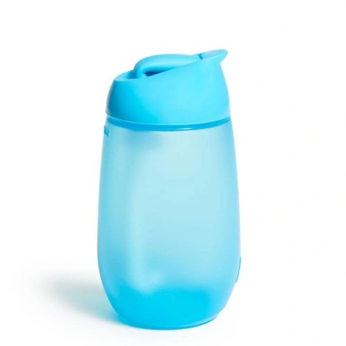 MUNCHKIN Hrneček s brčkem Simple Clean 296ml - modrý