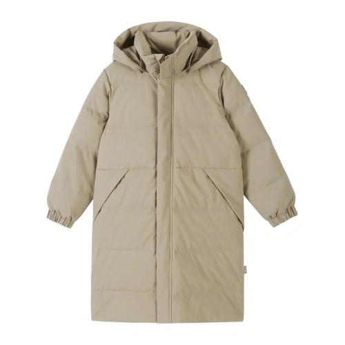 REIMA dětská péřová bunda Parkkala earthy beige