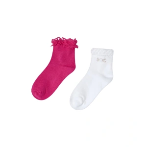 MAYORAL dívčí ponožky set 2 páry Fuchsia EU 19-22
