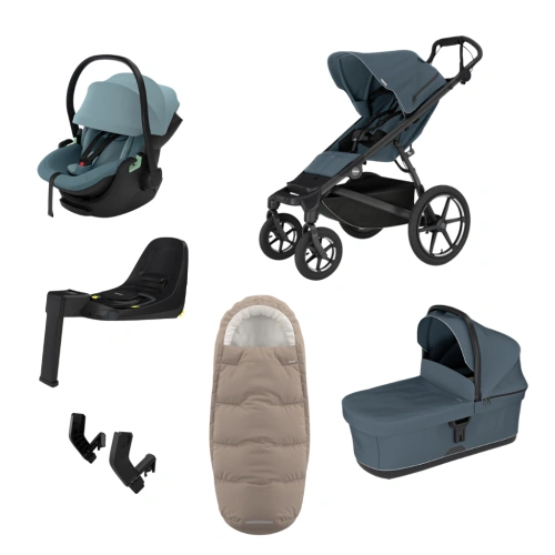 THULE Urban Glide 4-wheel Dark Slate magnetická spona + korba Dark Slate + autosedačka Maple + báze Alfi + fusak Elements M/L + adaptér MC
