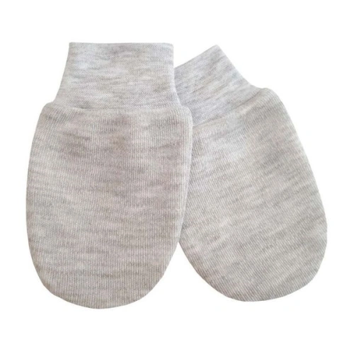 ESITO Rukavice bavlna jednobarevné, Barva šedá melír, Velikost 62 - 68