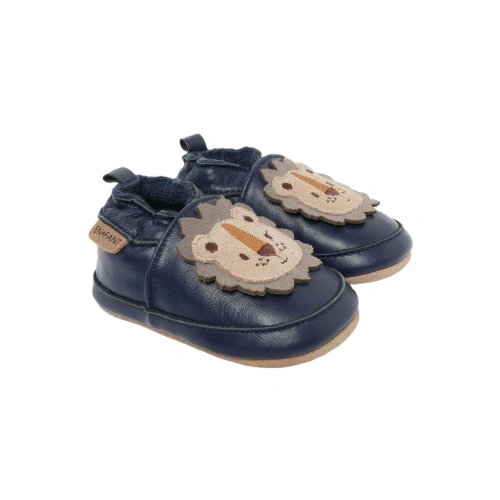 EN FANT kožené capáčky Dark Navy Black Iris