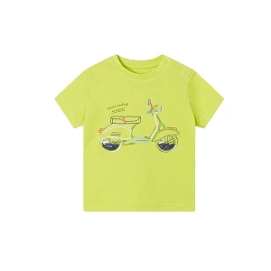 MAYORAL chlapecké tričko KR moped, žlutá limeta - 80 cm