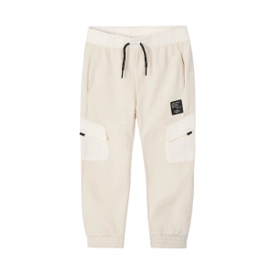 MAYORAL chlapecké tepláky s kapsami béžová