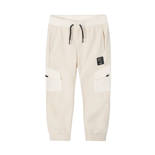 MAYORAL chlapecké tepláky s kapsami béžová