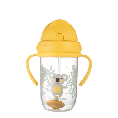CANPOL BABIES nevylévací hrneček se slámkou a závažím Exotic Animals 270ml