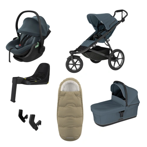 THULE Urban Glide 3 Dark Slate magnetická spona + korba Dark Slate + autosedačka Maple + báze Alfi + fusak Elements M/L + adaptér MC