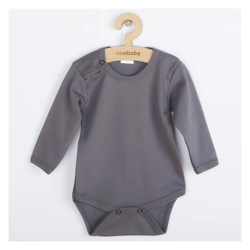 NEW BABY kojenecké body Classic II tmavě šedá vel. 50 cm