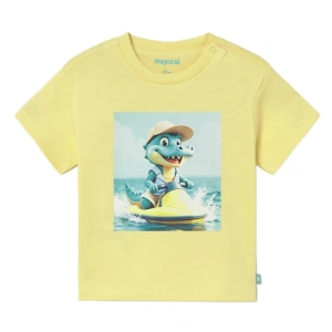 MAYORAL chlapecké tričko KR s potiskem krokodýla žlutá