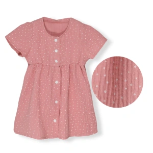 ESITO mušelínové šaty Barunka Cameo pink dot růžová vel. 74 cm