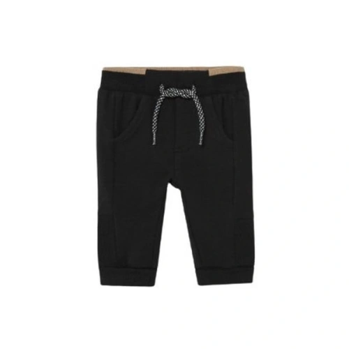 MAYORAL chlapecké sportovní kalhoty hnědý lem černá