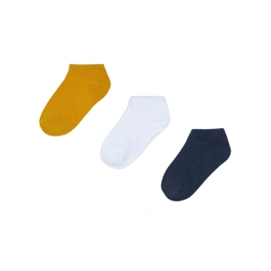 MAYORAL chlapecké ponožky z biobavlny set 3 páry Ochre EU 19-22