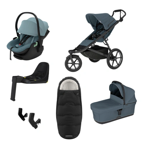 THULE Urban Glide 3 Dark Slate magnetická spona + korba Dark Slate + autosedačka Maple + báze Alfi + fusak Elements M/L + adaptér MC
