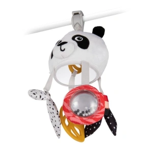 CANPOL BABIES Senzorická závěsná cestovní hračka Panda s klipem BabiesBoo (2)