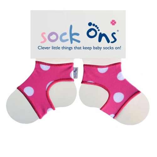 XKKO Sock Ons Designer Pink Spots 6-12 m