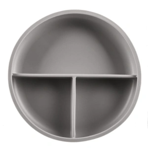 ZOPA silikonový dělený talířek s přísavkou Dove Grey