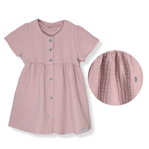 ESITO mušelínové šaty Barunka Powder Pink pudrově růžová