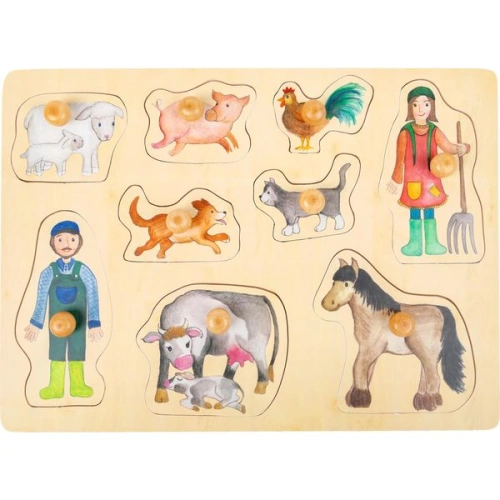 SMALL FOOT Dřevěné puzzle Život na farmě
