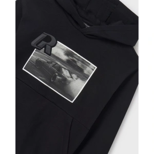 MAYORAL chlapecká mikina s kapucí auto černá (1)