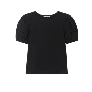 MAYORAL dívčí tričko KR s krajkou černá vel. 152 cm