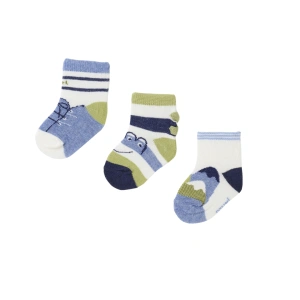 MAYORAL chlapecké ponožky set 3 páry zelená, modrá EU 17-19, vel. 70 cm