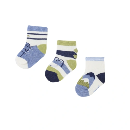 MAYORAL chlapecké ponožky set 3 páry zelená, modrá