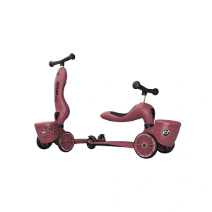 SCOOT AND RIDE dětská koloběžka/odrážedlo 2v1 Highwaykick 1 lifestyle wildcat vínová