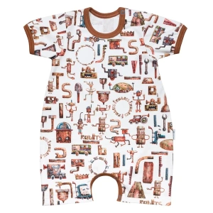 ESITO Letní overal Digitál Tool hnědá