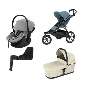 THULE Urban Glide 3 Mid Blue magnetická spona + korba Soft Beige + autosedačka Maple + báze Alfi (26)