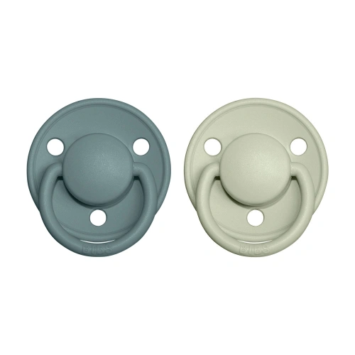 BIBS De Lux dudlík ze silikonu 2 ks Island sea/Sage - one size (0-3 roky)