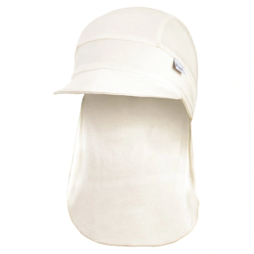 LITTLE ANGEL kšiltovka tenká pirát Outlast® bílá káva