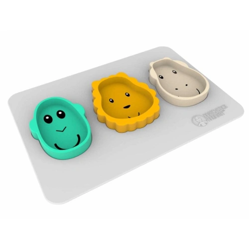 MATCHSTICK MONKEY Animal snack mat Cool Grey