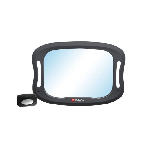 BABY DAN Nastavitelné zpětné zrcadlo do auta s LED osvětlením
