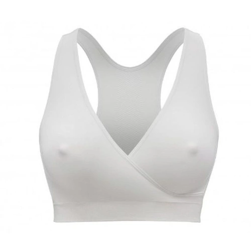 MEDELA Noční těhotenská a kojící podprsenka Keep Cool bílá