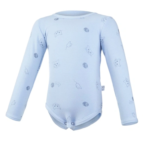 LITTLE ANGEL body tričko smyk TISK DR Outlast® sv. modrá koťátka
