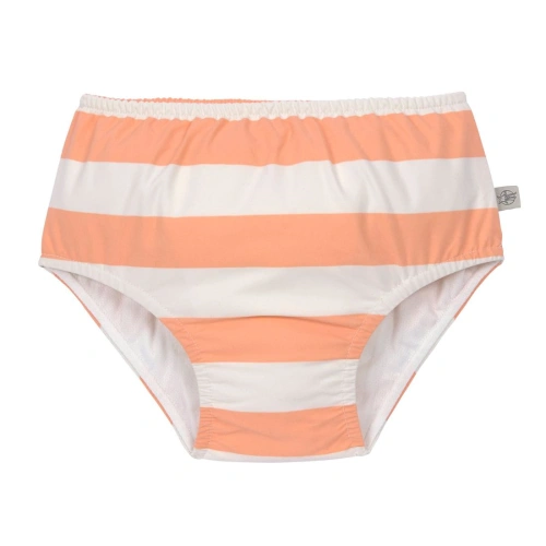 LÄSSIG plavky Swim Diaper Girls block stripes milky/peach