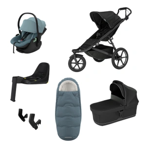 THULE Urban Glide 3 Black magnetická spona + korba Black + autosedačka Maple+ báze Alfi + fusak Elements M/L + adaptér MC (43)