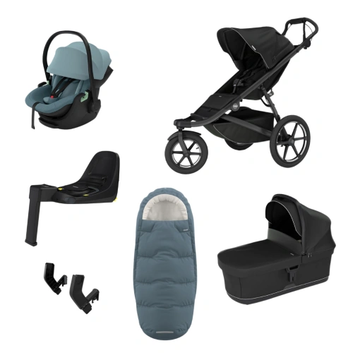 THULE Urban Glide 3 Black magnetická spona + korba Black + autosedačka Maple+ báze Alfi + fusak Elements M/L + adaptér MC