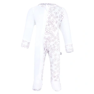 LITTLE ANGEL overal tenký TISK DR Outlast® bílá kytičky vel. 68 cm