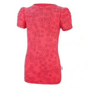 LITTLE ANGEL tričko tenké TISK KR Outlast® jahodová kytičky vel. 116 cm