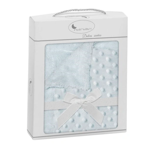 INTERBABY Deka Kuličky a beránek 80x110 - modrá